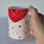 ماگ سرامیکی دستساز مدل مسافرتی قلبی - تصویر 6