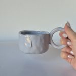ماگ سرامیکی دستساز مدل چهره متفکر - تصویر 9