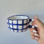 ماگ سرامیکی دستساز مدل چهاخونه - تصویر 7
